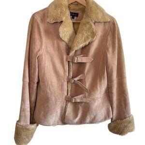 Vintage Y2K  Pink Suede Penny Lane Jacket For Joseph Size L Genuine As-Is